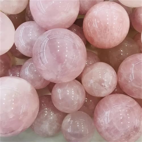 Cristal naturel de quartz rose sélectionné, sphère décorative de 600-700g - 6