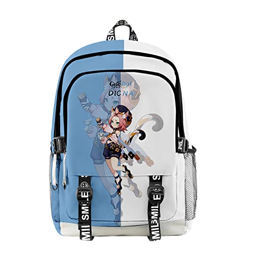 WXXTGI Mochila,Genshin Impact Diona Bolsa Bookbag Anime Escolar Cartoon Estudiantes Game Figura Cosplay Animado NiñAs