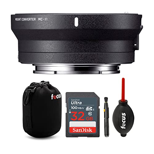Sigma Mc-11 Lens Mount Converter (Canon Ef To Sony E-Mount) With 16Gb Sd Card And Accessory Bundle #TOP9
