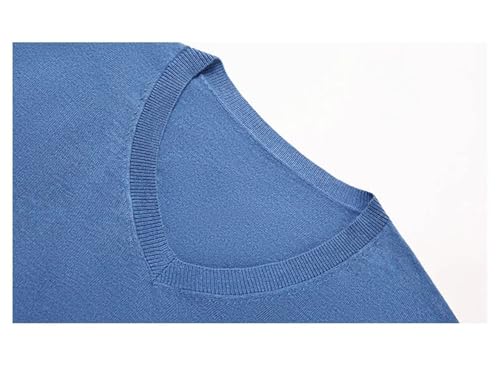 Men Wool Blend V-Neck Sweater Spring Fall Long Sleeve Slim Fit Knit Pullover Sweater2