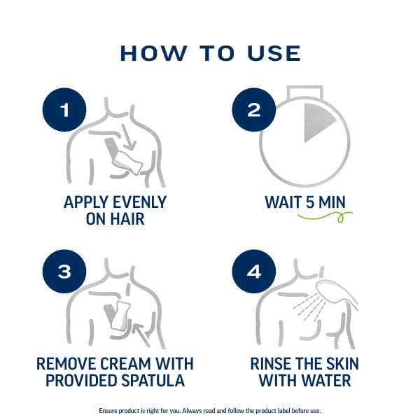 Miniatura 5 de Veet Crema depilatoria para hombres para pieles sensibles, 13.5 onzas líquidas, aspecto limpio de acción rápida sin dolor de larga duración, crema