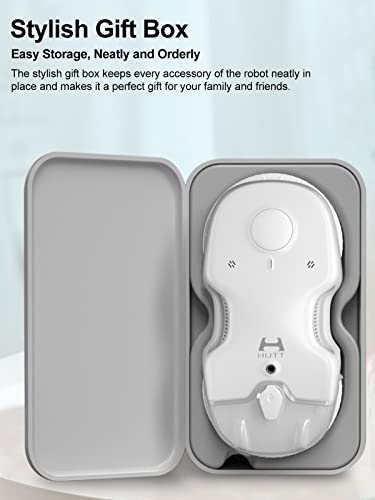 HUTT C6 Robot Nettoyeur Vitre avec Réservoir d'eau 80ML, Robot Laveur de Vitre 3800Pa, Gicler l'eau Automatique, Télécommandé, pour Toutes Les Surfaces Lisses, avec 10 Chiffons - Image 5