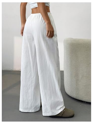 SHENHE Girl's Wide Leg Baggy Pants Drawstring Summer Boho Beach Palazzo Pants with Pockets2