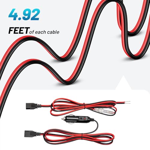 Cable de alimentación CB de 3 pines y 15A con conductores de alta conductividad 12V 6