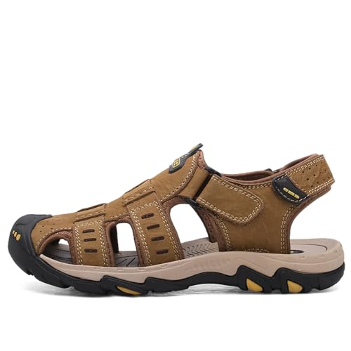 Men's Hiking Sandals Outdoor Closed Toe Adjustable Walking Sandal Waterproof Non-Slip Casual Sandals Water Shoes2