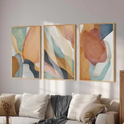 Peinture sur toile abstraite colorée grand format 80x110cm affiche décoration salon moderne