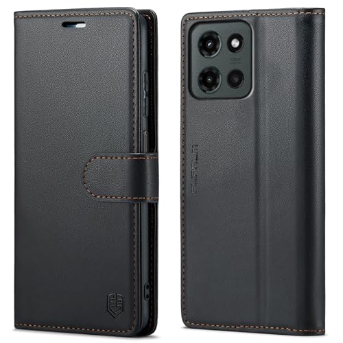 FLIPALM Wallet Case for Moto G 5G 2025, RFID Blocking Credit Card Holder, PU Leather Folio Flip Kickstand Protective Shockproof Cover for Motorola Moto G 5G 2025 (Black) by FLIPALM - Used condition - US$14.18