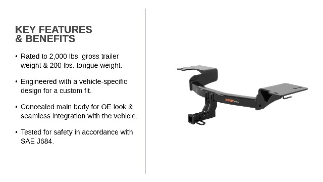 Amazon.com: CURT 11347 Class 1 Trailer Hitch, 1-1/4-Inch