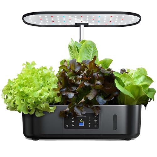 Kit da giardino idroponico per erbe aromatiche da interno con fioriera autoirrigante a LED per coltivare la luce senza terreno tutto l'anno lattuga verdure fresche verdure per casa cucina giardinaggio