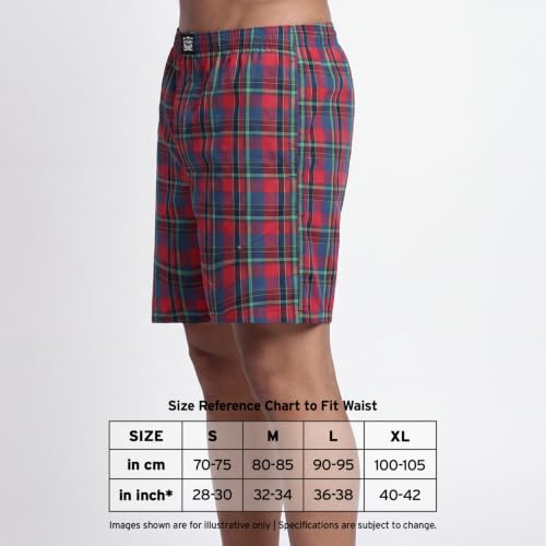 Image of Levi's 024 Boxer Shorts for Men | 100% Poplin Cotton | Checked Men's Boxers | Durable & Breathable | Smooth Hand-Feel | Inner Elastic Waistband | Functional Fly | Relaxed Leg Opening | Pack of 1