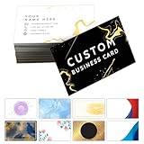 200Pcs Custom Business Cards Customizable with Logo Photo - Tarjetas Para Negocio Personalizadas for Small Business 300gsm Matte Paper Front & Back Sides Printed 3.5' X 2'