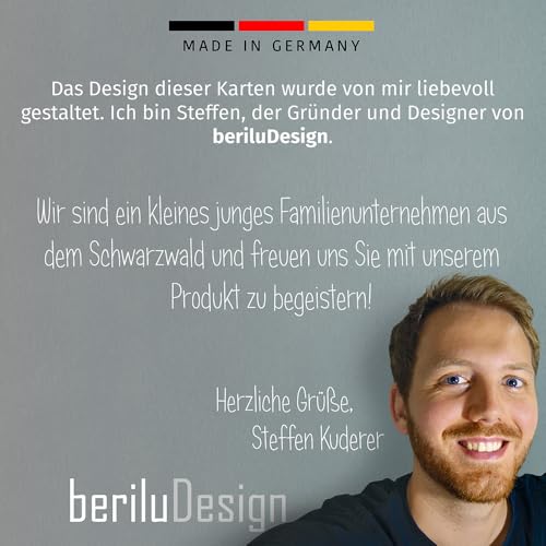 beriluDesign 20 Geburtstagskarten Set mit Umschlägen - Glückwunschkarten, Postkarten zum Geburtstag - Happy Birthday Karten - ideal als Grußkarte oder Gutschein (20 Karten + 20 Umschläge)