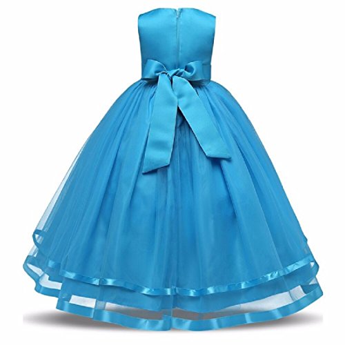 Image of Baby Girls Gold Satin Round Nack Fit and Flare Long Maxi Dress (WLT-059 Kidswear)