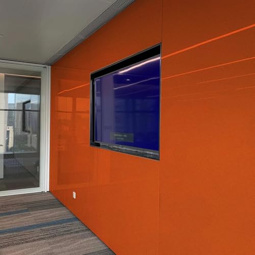 Image of Orange Glossy Vinyl Peel & Stick Self Adhesive Waterproof Sticker for Living Room, Bedroom Office, Almirah, Floor, Tabletop, Wall, Fridge,& Renovation (12x96Inch)