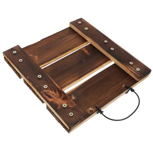 Jardinera Colgante de Madera para Helechos y Orquídeas Diseño Rústico, Soporte de Pared Fácil de Instalar Adecuado para Decoración Interior en Escaleras y Salas