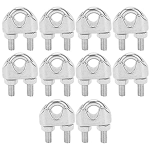 FUZHUI 10Stk. M8 Drehseilklemmen Edelstahl