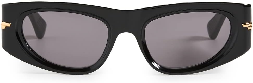 Bottega Veneta Women's Original Sunglasses, Black-Black-Grey, One Size