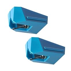 Replacement Styli 2 Pack for AT-VM95E Cartridge – Turntable Stylus Needles Compatible for Audio-Technica AT-LP120X, AT-LP3XBT, AT-LPW40, AT-LPW50, AT-LP5X, AT-LP8X Turntables (Blue) - Les Beatles, Paul McCartney, John Lennon, RIngo Starr, George Harrison