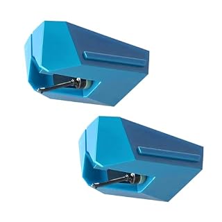 Replacement Styli 2 Pack for AT-VM95E Cartridge – Turntable Stylus Needles Compatible for Audio-Technica AT-LP120X, AT-LP3XBT, AT-LPW40, AT-LPW50, AT-LP5X, AT-LP8X Turntables (Blue) - Les Beatles, Paul McCartney, John Lennon, RIngo Starr, George Harrison