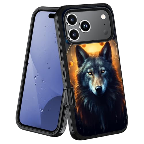 stmedazm Case for iPhone 18 Pro Max & 17 Pro Max, Galaxy Wolf
