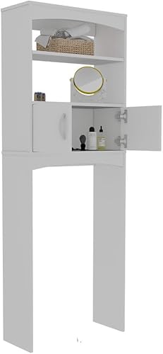 Miniatura 6 de Sobre el armario de inodoro Valentia, tres estantes, color blanco