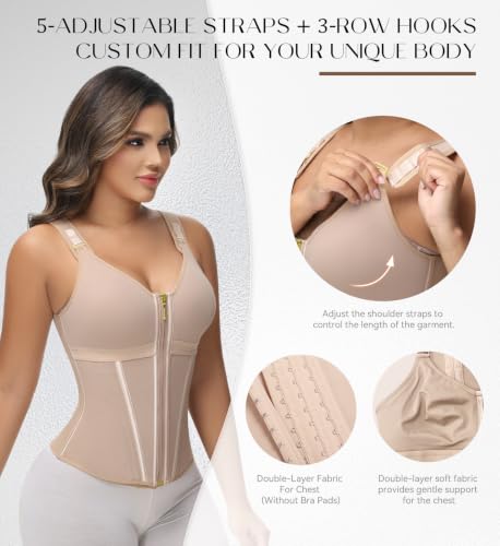 Image of SHAPSHE Waist Trainer Corset for Women Tummy Control Body Shaper with Bra