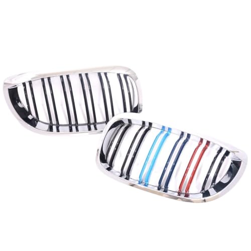 Calandre BMW E46 Coupé LCI de haute qualité double ligne chrome et noir mat