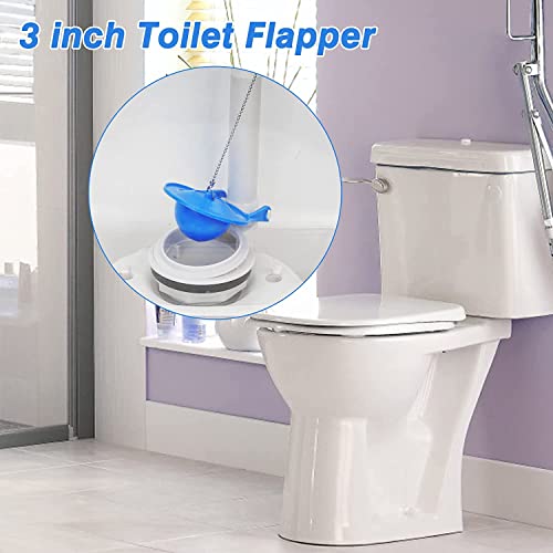 3-Inch G99-788 Toilet Flapper Replacement Compatible with Gerber Toilets(99-788) and Lowes AquaSouce Flapper (98923,312795,352027,395280,12293), Long Lasting Rubber Flapper, Water Conserve, Blue thumbnail 4