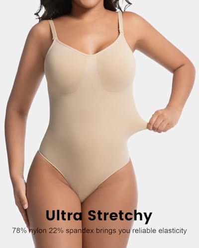 Image of Backless Thong Shapewear for Women with Tummy Control, Seamless Sculpting Bodysuit for Workouts and Daily Wear