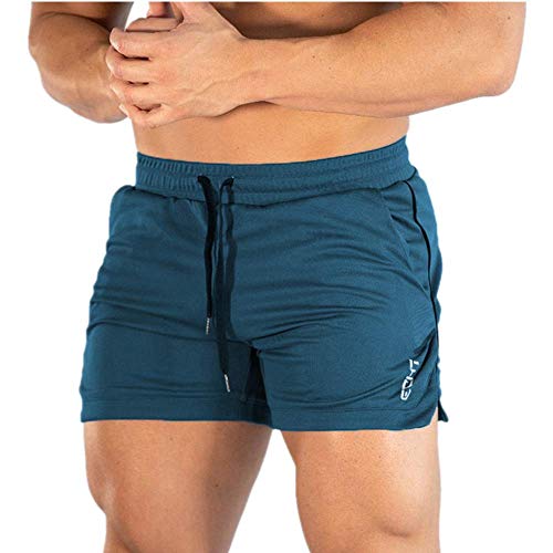Short de corrida masculino YOJINKE com bolsos de secagem rápida, respirável para academia, treino, c