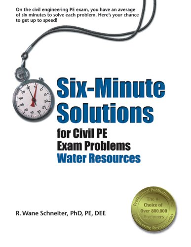 Six Minute Solutions for Civil PE Exam Problems: Water Resources