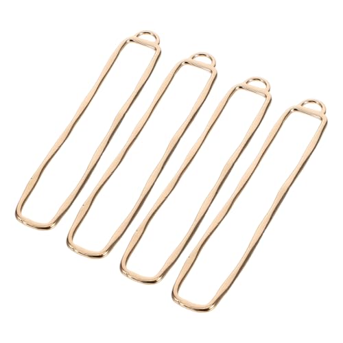 DIYEAH 4pezzi Ciondoli Cornice in Resina Epossidica Castone Aperto Rettangolare Vuoto Ciondoli Cavi per Progetti Artigianali in Resina Basi per Gioielli Perline Componenti per Choker Corn