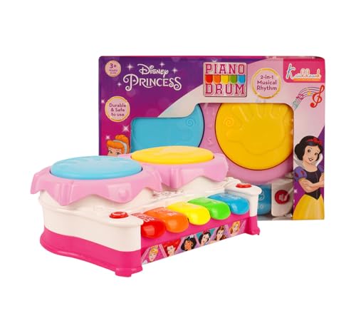 Image of Disney Princess Piano Drum Playset - Interactive Electronic Toy, Fun Game for Kids, Birthday's & Gifts | Fun & Educational Toy for Kids | Safe, Engaging & Interactive Play