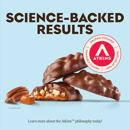Image of Atkins Pecan Caramel Clusters, Dessert Favorite, High in Fiber, Low Carb, 2g Sugar, 60 Count