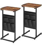 Side Tables Living Room HOOBRO Foldable End Table, C Shaped Side Table With Storage Shelf, Small Snack Table Suitable For Living Room Bedroom Small Spaces, Easy Assembly, Rustic Brown BF29SF01 Snack Table Side Tables Living Room HOOBRO Foldable End Table, C Shaped Side Table With Storage Shelf, Small Snack Table Suitable For Living Room Bedroom Small Spaces, Easy Assembly, Rustic Brown BF29SF01 Snack Table