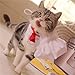XISAOK Dog Cats Chefs Costume Set Cosplay Halloweens Party Cook Outfit Pet Clothing for Halloweens and Cosplay Event