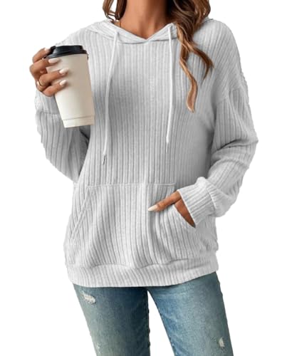 GRMLRPT Felpa con Cappuccio Donna Standard Hoodies Tinta Unita Ho...
