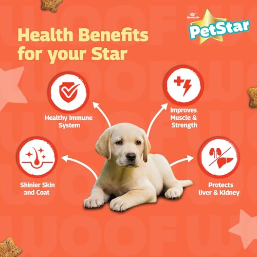 Image of Mankind Petstar Puppy Dry Dog Food (High Protein) Chicken & Wheat Flavor, 1kg (Pack of 3) | Improves Muscle & Strength, Supports Immunity, Protects Liver & Kidney