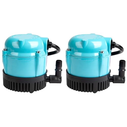 Little Giant 500203 170 GPH and 501003 205 GPH Small Submersible Fountain Pumps, 1/200 HP and 1/150 HP, 115 Volt, Blue