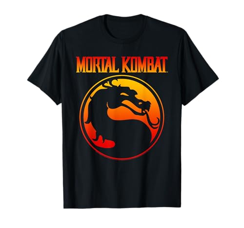 Mortal Kombat Klassic Dragon Gradient Logo Video Game T-Shirt