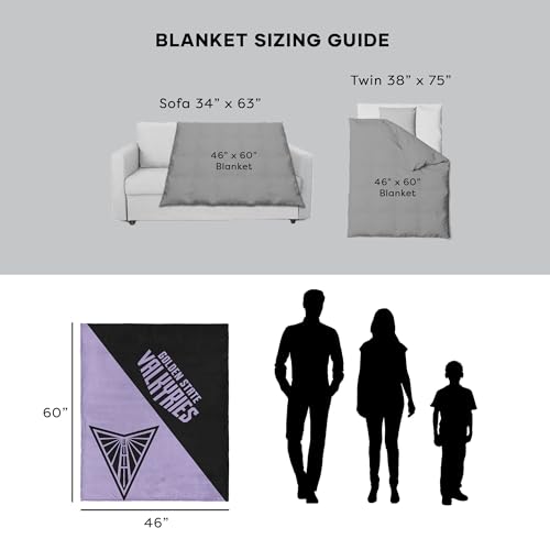Northwest WNBA Golden State Valkyries Halftone Silk Touch Throw Blanket, Ultra Soft Plush Polyester, Lightweight Warm Decorative Fan Gift, 46 x 60 in by Northwest - Used condition - Image 5