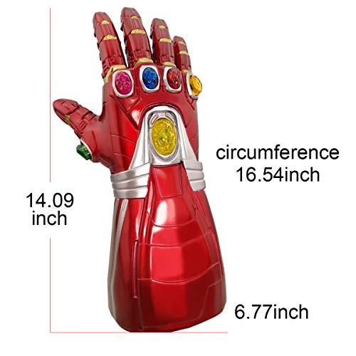 XXF-Iron Man Infinity Gauntlet,Iron Man Infinity Glove LED with Removable Magnet Infinity Stones-3 Flash mode.