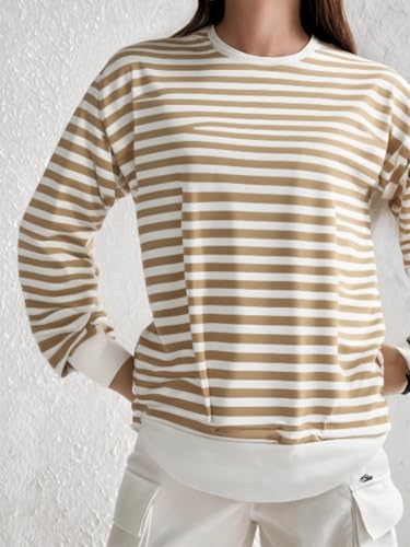 Image of MACK JONNEY Women Striped T-Shirt || T-Shirt for Women || Full Sleeve T Shirt || T-Shirt-MACK640527