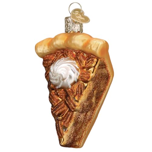 Old World Christmas Piece of Pecan Pie Blown Glass 2020 Unique Christmas Ornaments for Christmas Tree Decorations