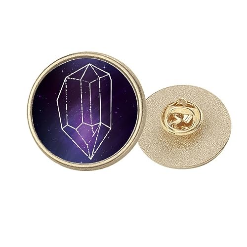 Broche bleu motif étoile Crystal Universe, bijou de mode à clip en métal doré