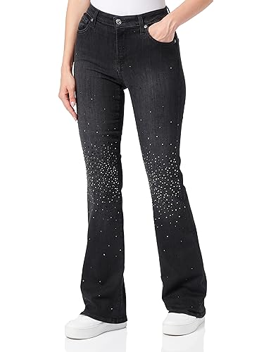 Jeans aux femmes 7 For All Mankind JSBT2160 black en denim premium de couleur noire