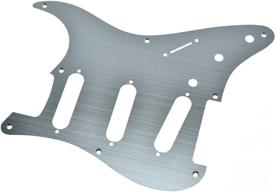Dopro 8 Hole Aluminum Anodized Vintage Style ST Strat SSS Guitar Pickguard Scratch Plate for American FD Strat Silver
