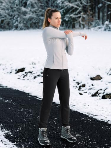 G Gradual Women's Fleece Lined Joggers Winter Warm Pants(Black,2XL) - image 3