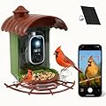 Bird Feeder with Camera, Smart Bird Feeder Camera with AI Identify BirdSpecies, Solar Powered, Instant Alerts, 2K HD Video, Various DIY Addons, 2.4G WiFi, Gift for Mom Dad Birdlover (Green)
