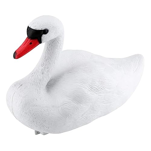 Señuelo de cisne para estanque, señuelos realistas flotantes falsos cisnes | Elegante decoración de estanque realista flotante señuelo de cisne para lago, pisc y estanque Zorq